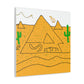 "Wild Desert Landscape Canvas Print: Inspired by Keith Haring" by PenPencilArt