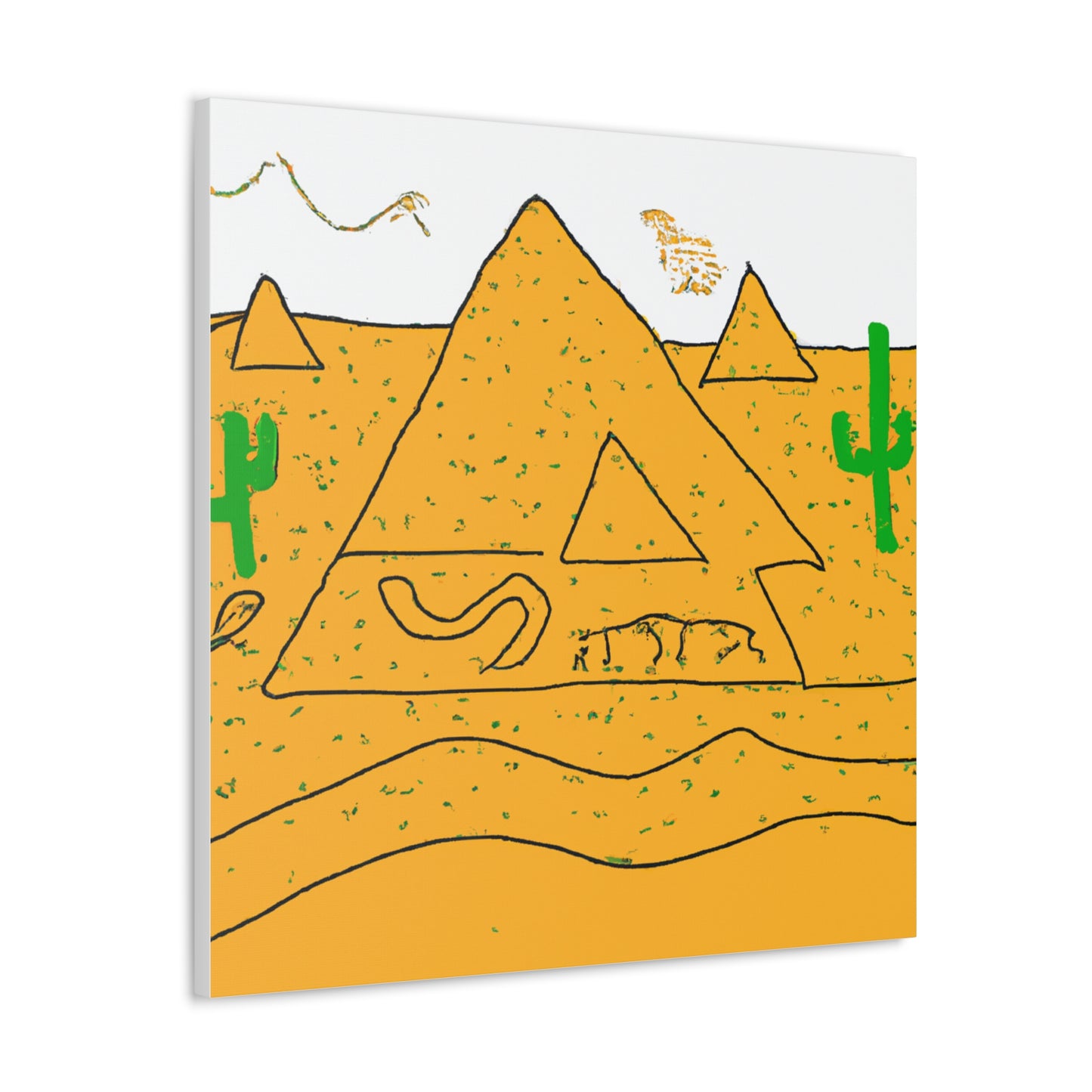 "Wild Desert Landscape Canvas Print: Inspired by Keith Haring" by PenPencilArt