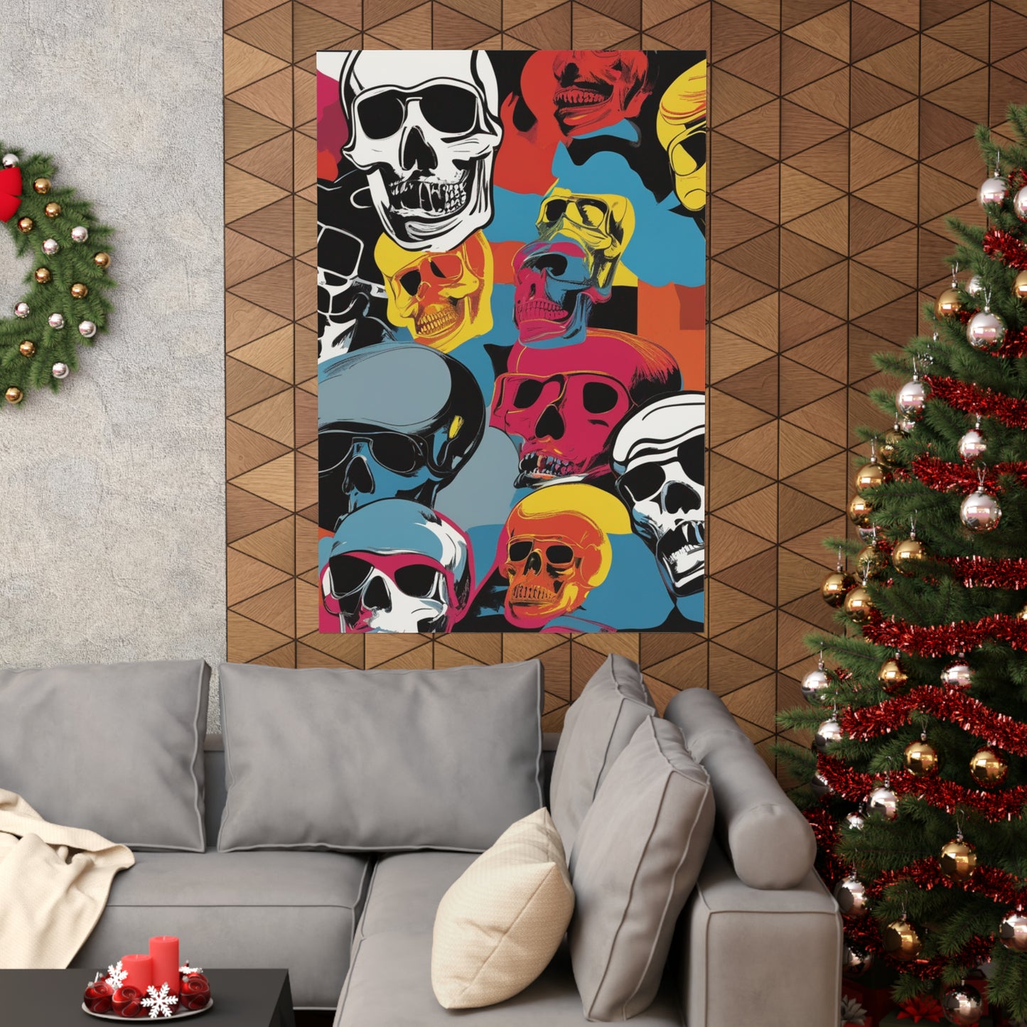 "Vibrant Pop Art Poster of Death - Andy Warhol Inspired" by PenPencilArt