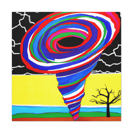 "Texas Tornado Canvas Print - Kandinsky-Inspired Style" by PenPencilArt