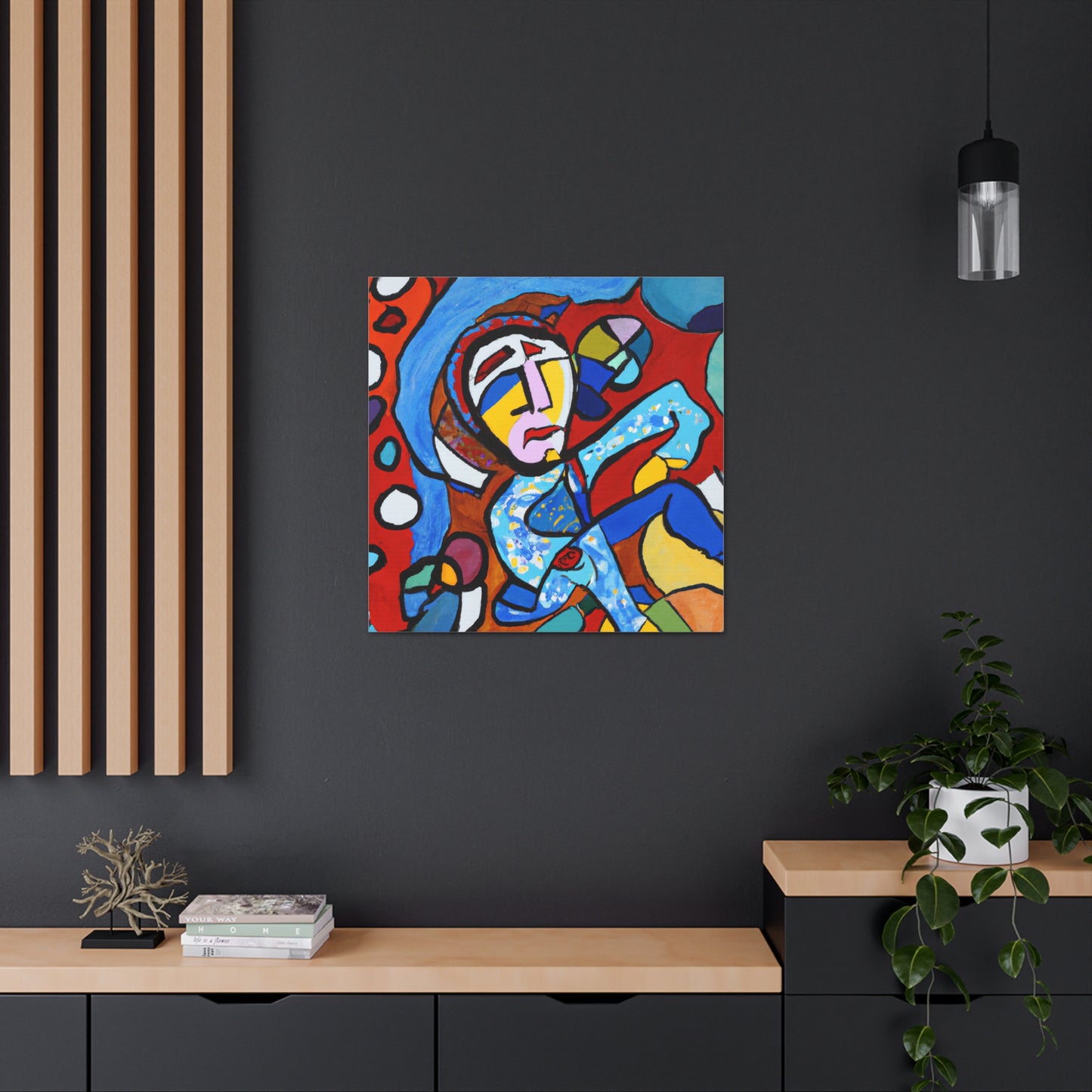 "Willem de Kooning-Inspired Canvas Print of a Magician Who Commands the Unseen" by PenPencilArt