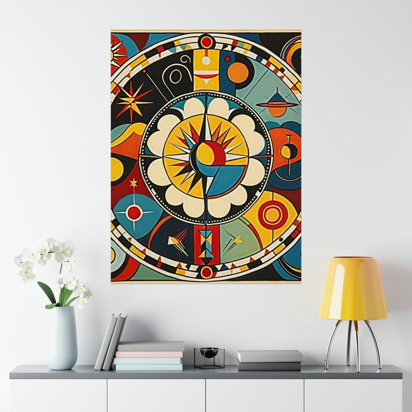 "Abstract 'The Sun' Poster Art Inspired By Wassily Kandinsky" by PenPencilArt