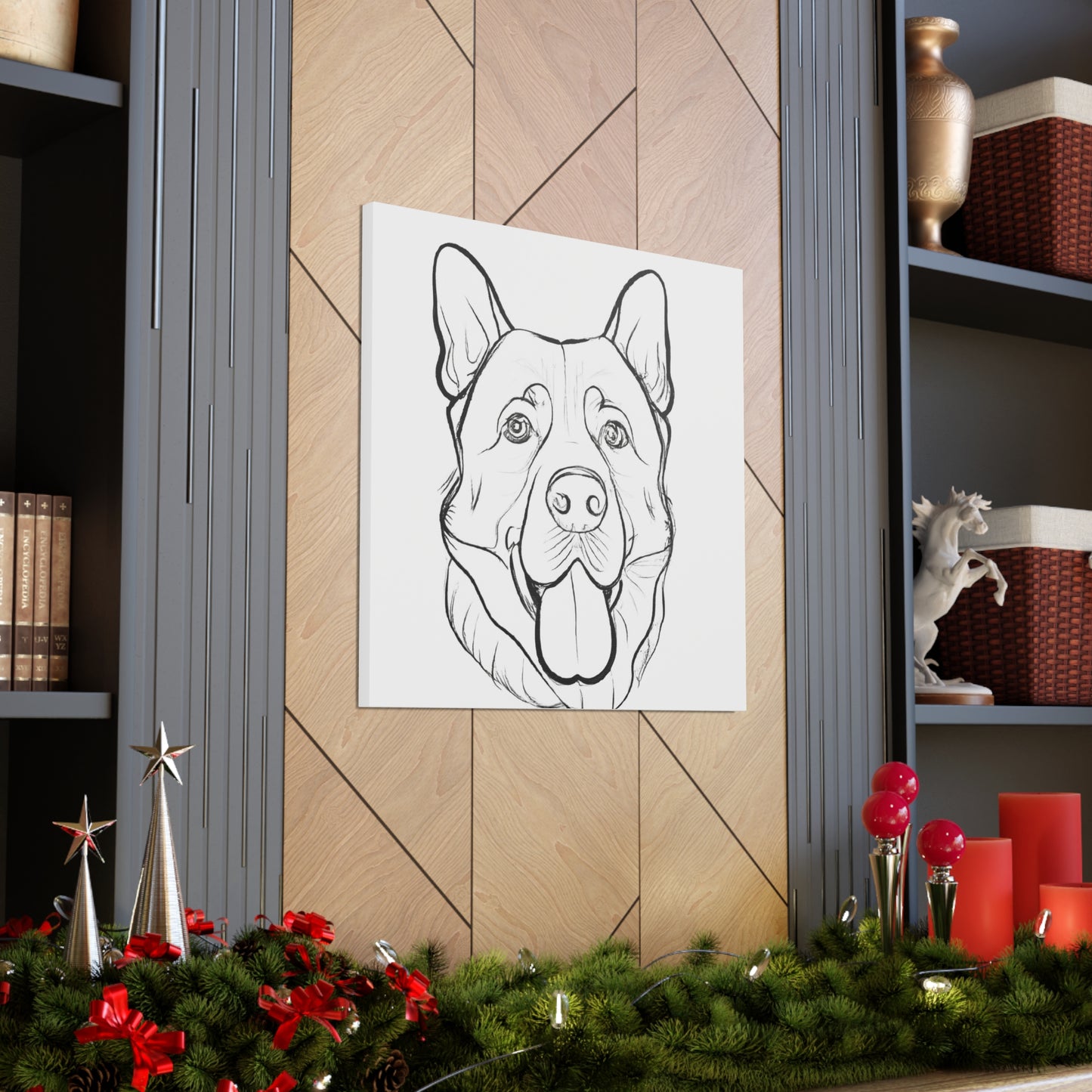 "Happy Dog Canvas Prints Inspired by James Gill" by PenPencilArt