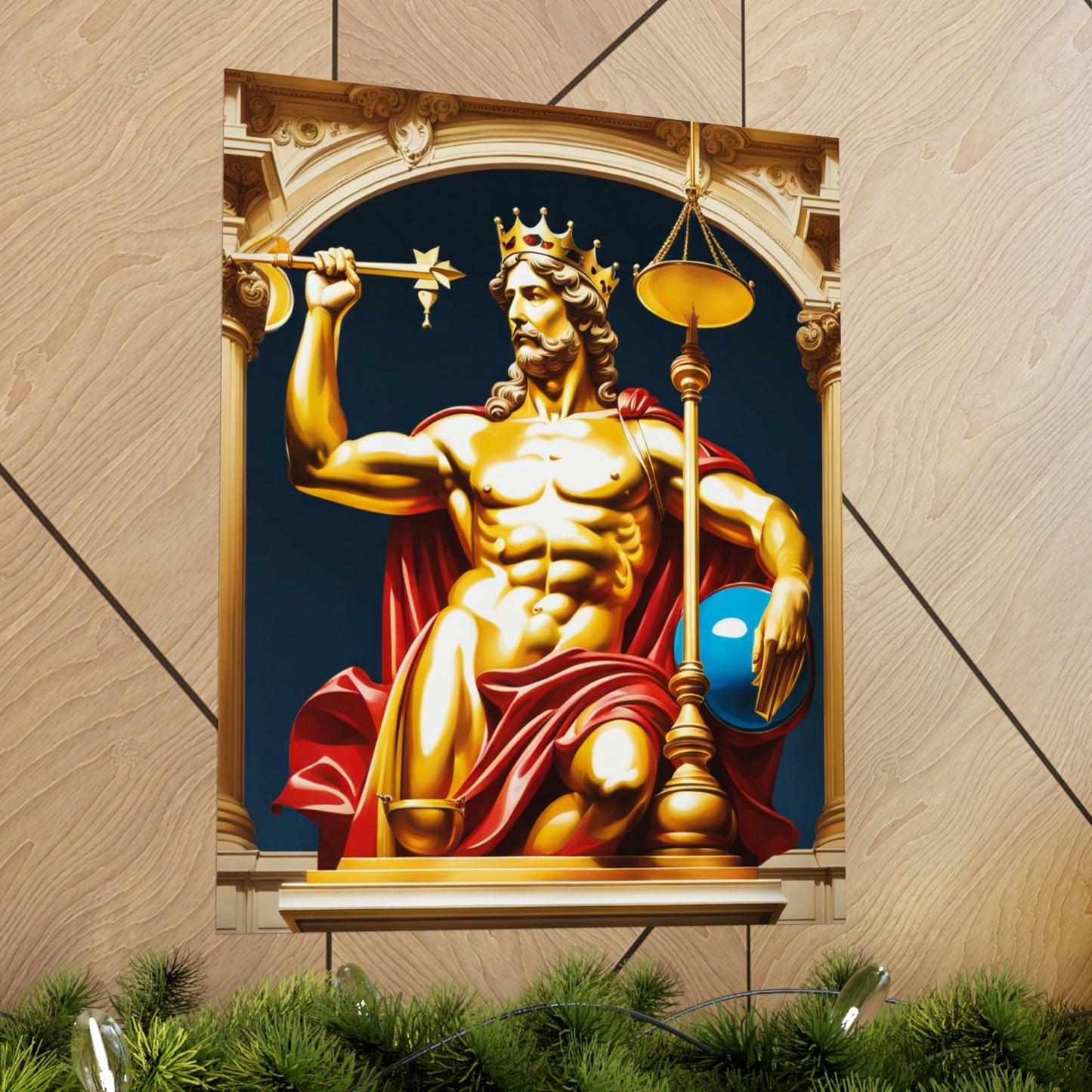 "Modern Art Print - Jeff Koons-inspired Justice Poster" by PenPencilArt