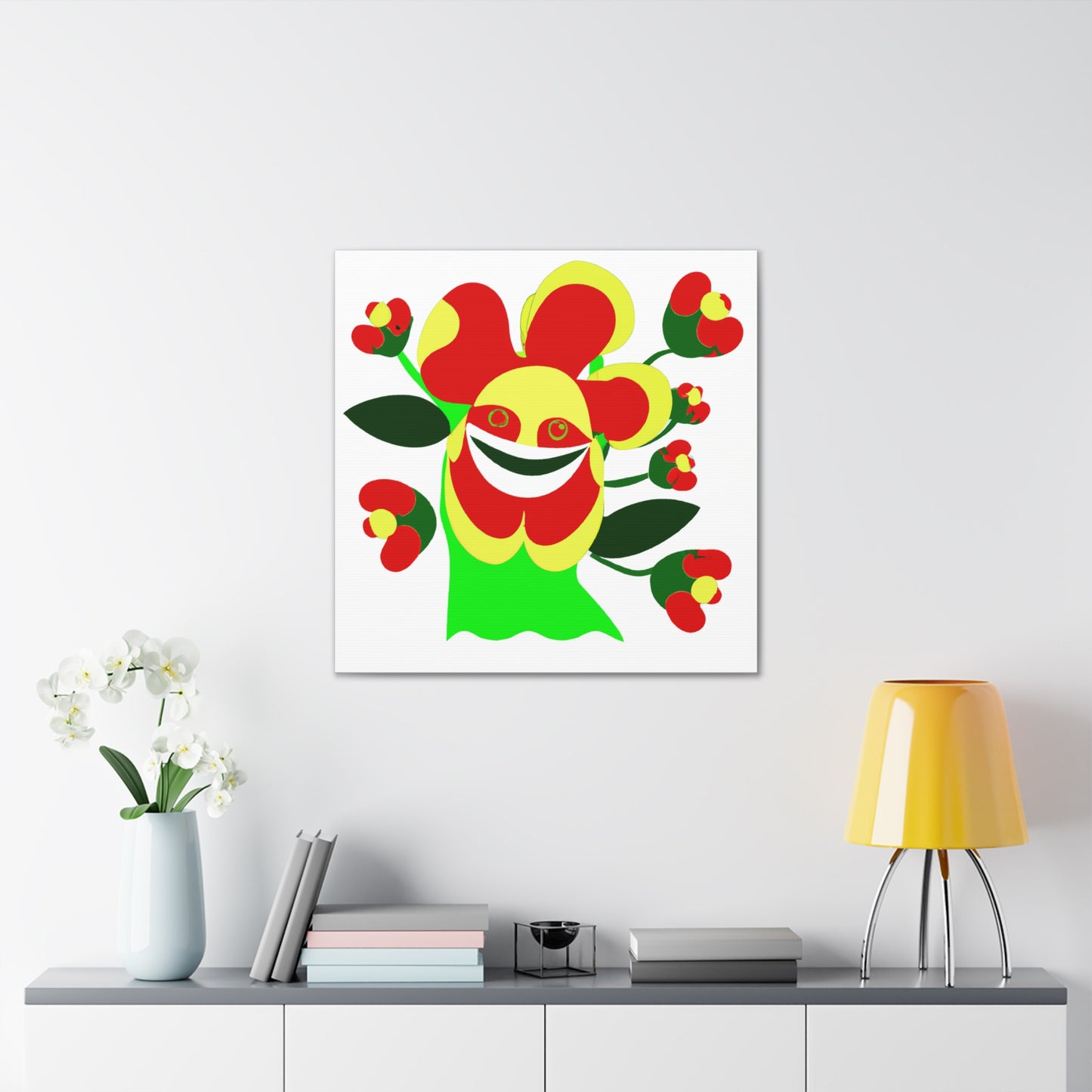 "Takashi Murakami-Inspired Canvas Flower Prints" by PenPencilArt