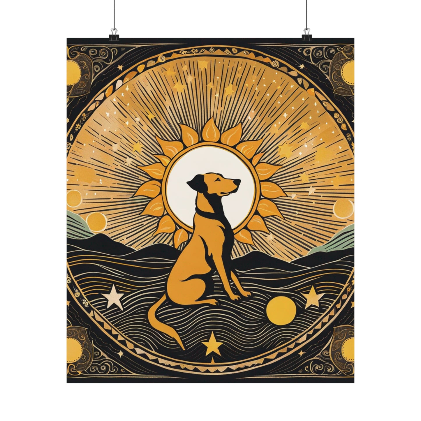 "Elke Vogelsang-Inspired 'The Sun' Poster Print" by PenPencilArt