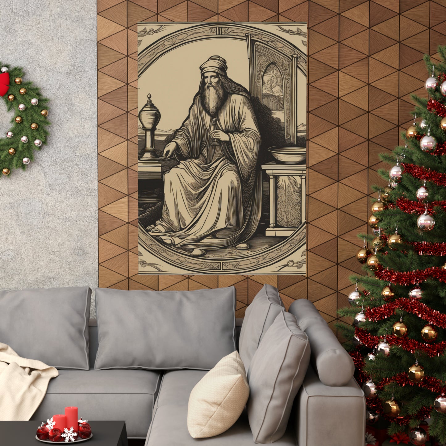 "Stylish Poster Print of The Hermit Inspired by Leonardo da Vinci" by PenPencilArt