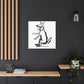 "Banksy-Inspired Happy Dog Canvas Print" by PenPencilArt