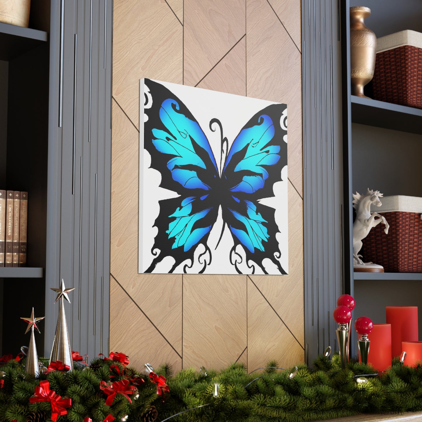 "Buy 'Blue Butterfly' Canvas Print Inspired by Mel Ramos" by PenPencilArt