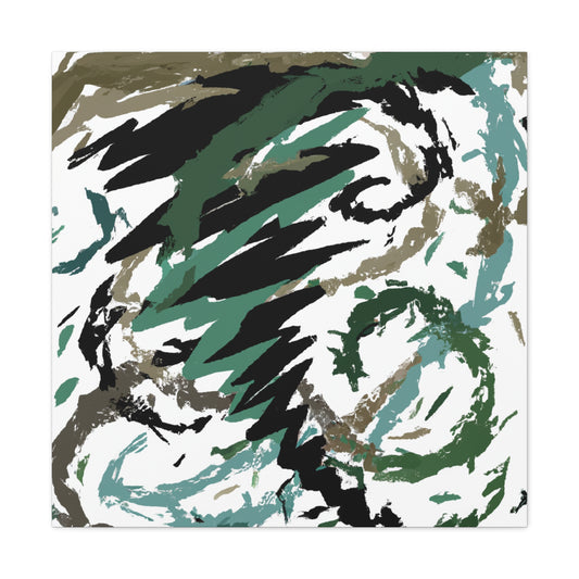 "Texas Tornado Jackson Pollock-Style Canvas Print" by PenPencilArt