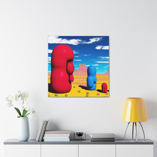 "Jeff Koons-Inspired Desert Landscape Canvas Print" by PenPencilArt