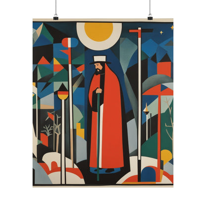 "Kazimir Malevich-Inspired The Hermitin Poster Print" by PenPencilArt