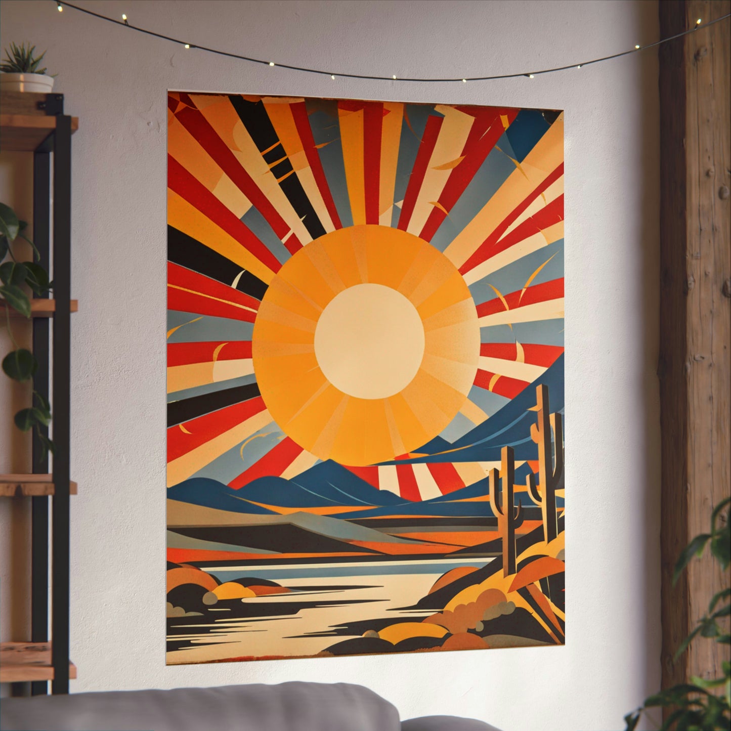 Mimmo Rotella Inspired Sun Poster Print by PenPencilArt