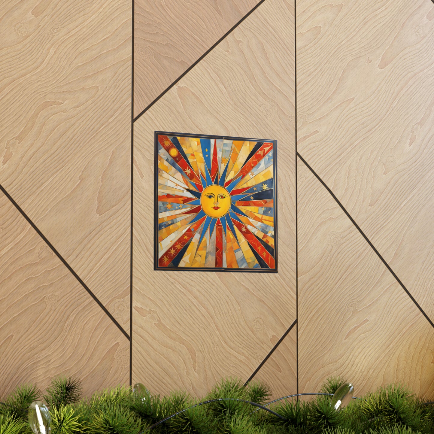 "Jasper Johns Inspired Sun Poster Print" by PenPencilArt