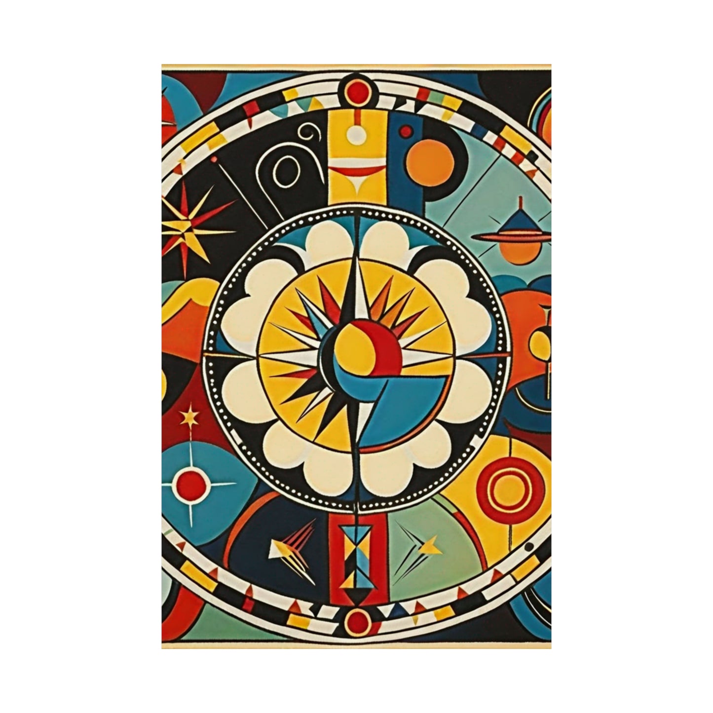 "Abstract 'The Sun' Poster Art Inspired By Wassily Kandinsky" by PenPencilArt