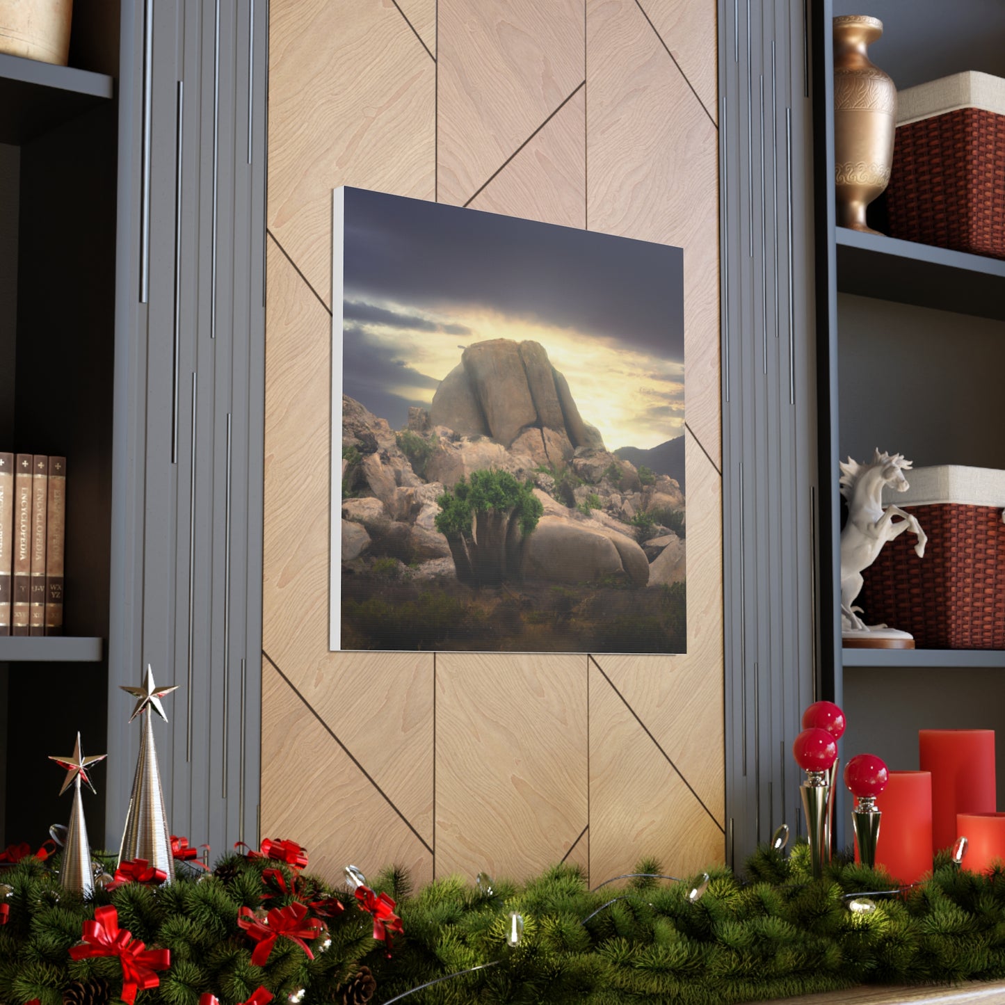 "Desert Landscape Wall Art Inspired by Mel Ramos" by PenPencilArt