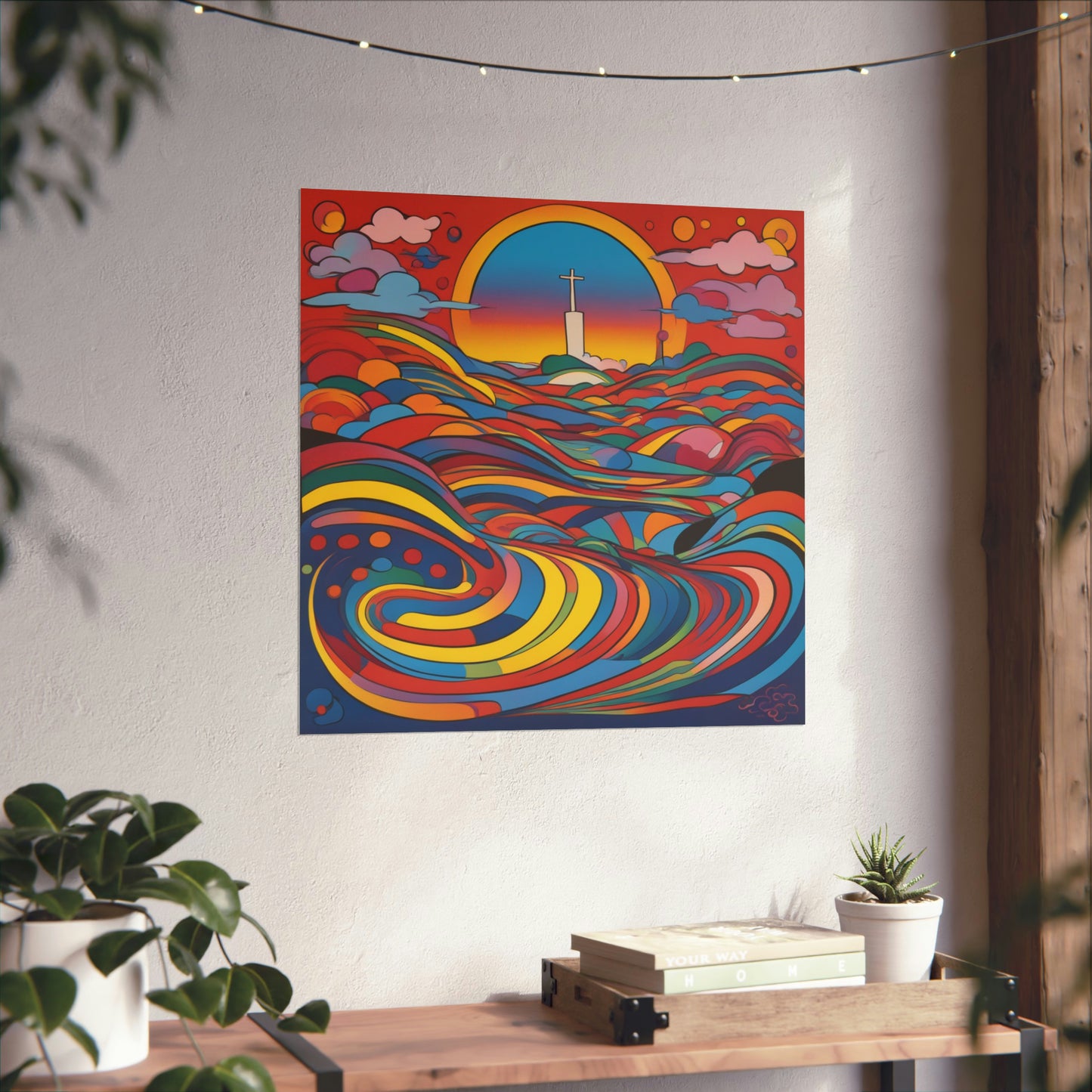 "Peter Max Inspired Death Poster Print" by PenPencilArt