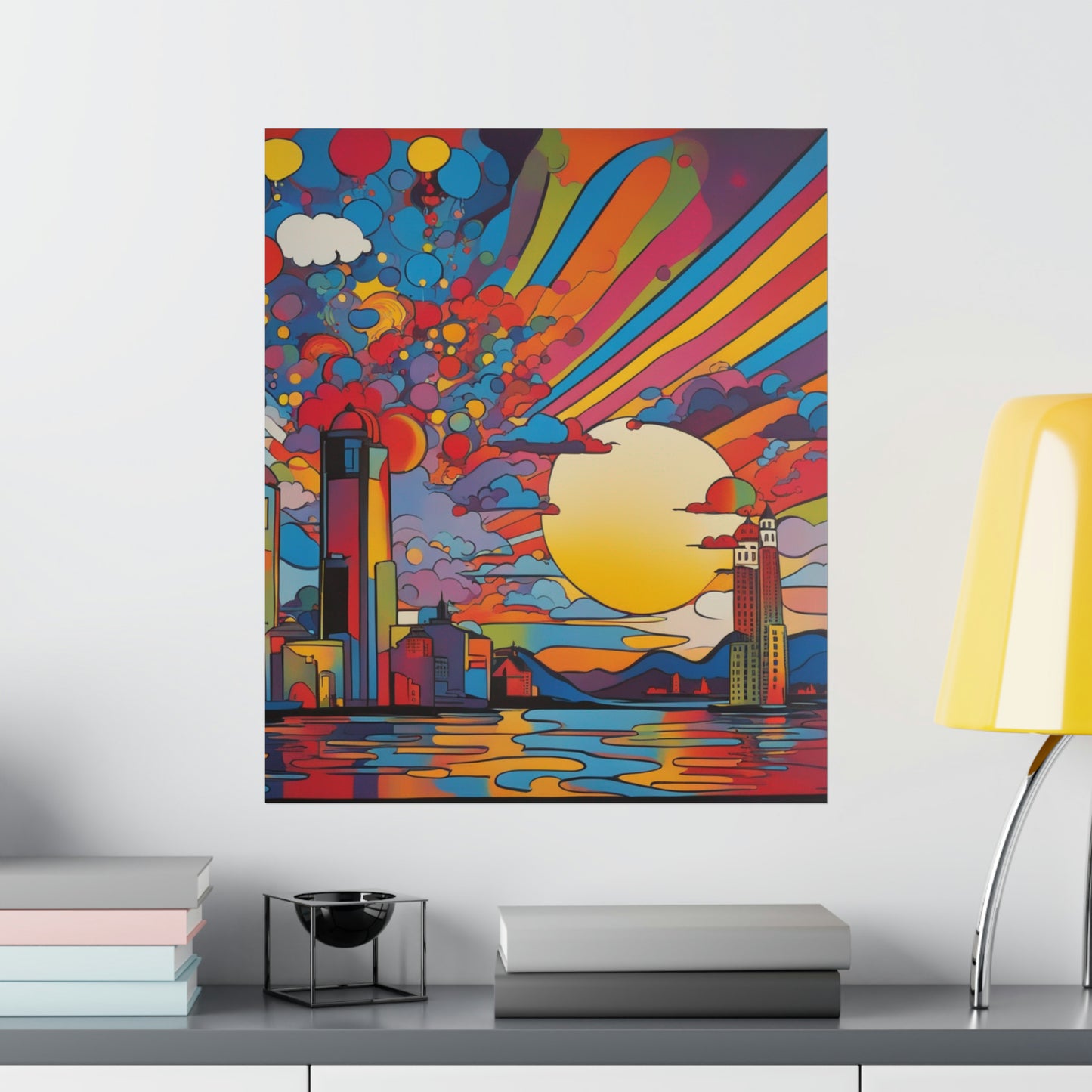 "Creating Art with a Peter Max-Inspired Style: Death Poster Print" by PenPencilArt