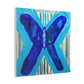 "A Blue Butterfly Canvas Print Inspired by Jasper Johns" by PenPencilArt