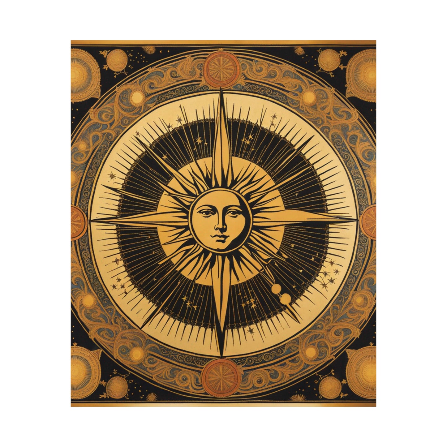 "Leonardo da Vinci-Inspired 'The Sun' Poster Prints" by PenPencilArt