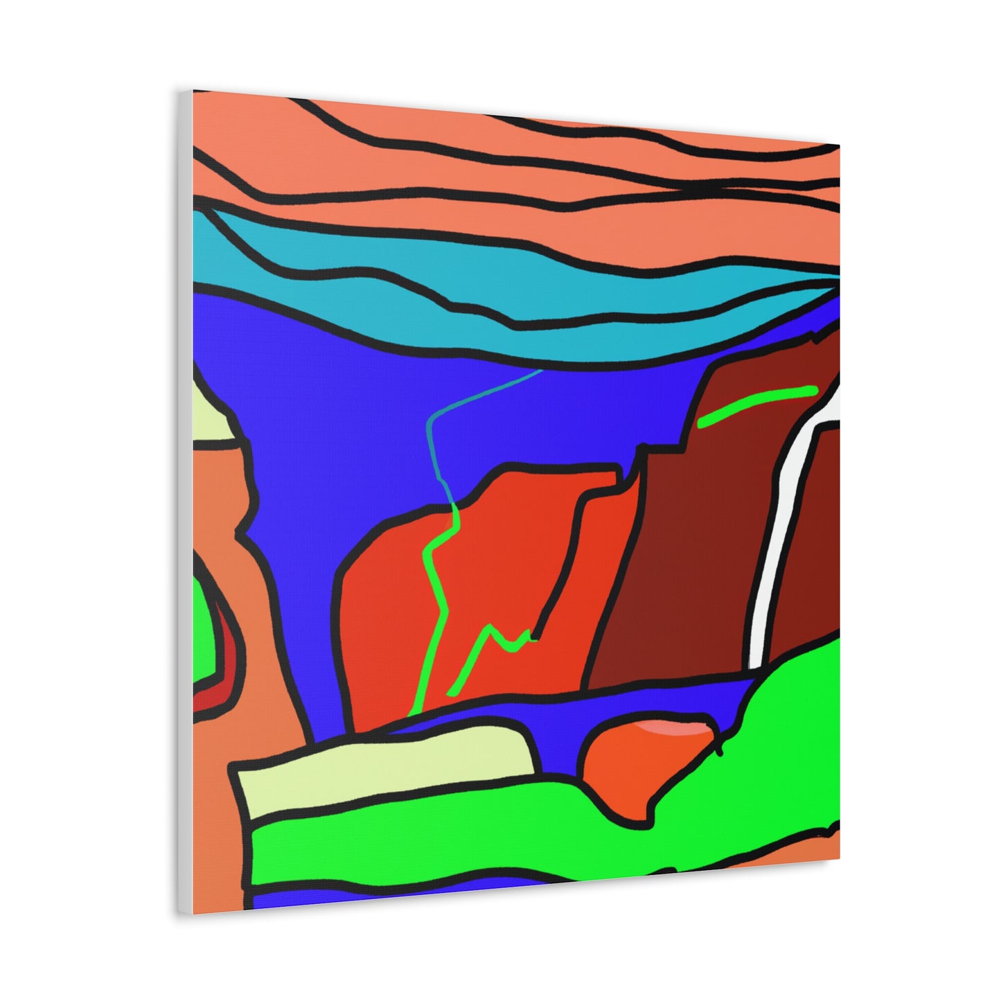 "Wassily Kandinsky-Inspired Artistic Desert Landscape Canvas Prints" by PenPencilArt