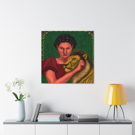 Frida Kahlo-Inspired Canvas Print for Strength and Style by PenPencilArt