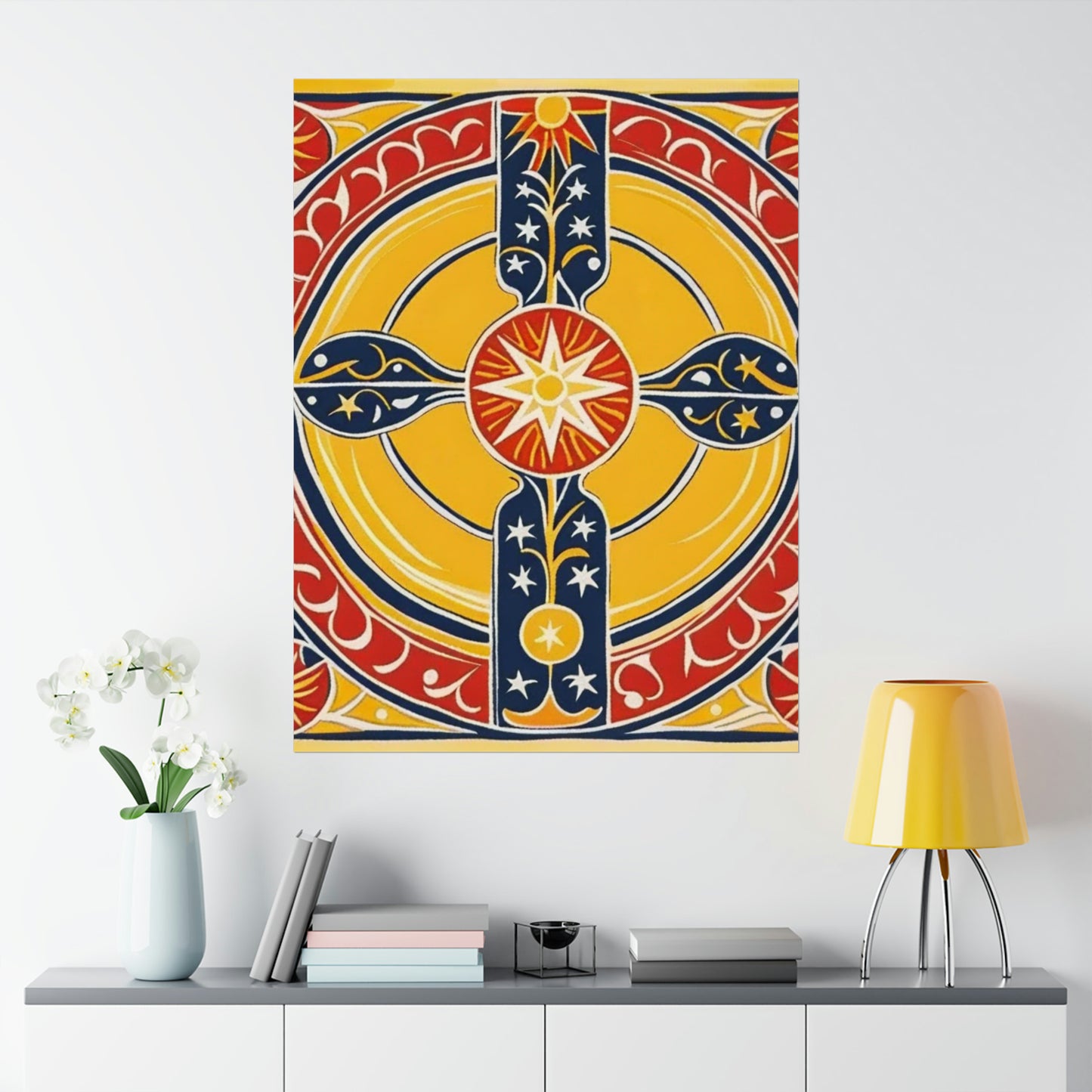 "Fine Art Wall Print: The Sun in a Henri Matisse-Inspired Style" by PenPencilArt