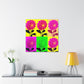 "Andy Warhol-Style Flower Canvas Prints - Add a Pop of Color to Any Room" by PenPencilArt