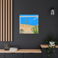 "Artistic Desert Landscape Inspired by David Hockney Canvas Print" by PenPencilArt