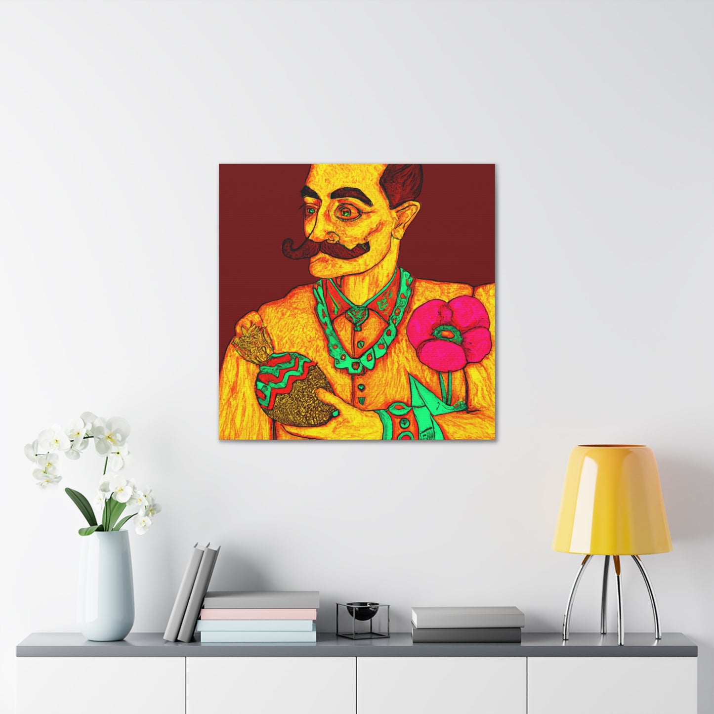 "A Frida Kahlo-Inspired Canvas Print of a Fool's New Beginnings" by PenPencilArt