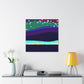 "Modern Art-Inspired Aurora Borealis Canvas Print" by PenPencilArt