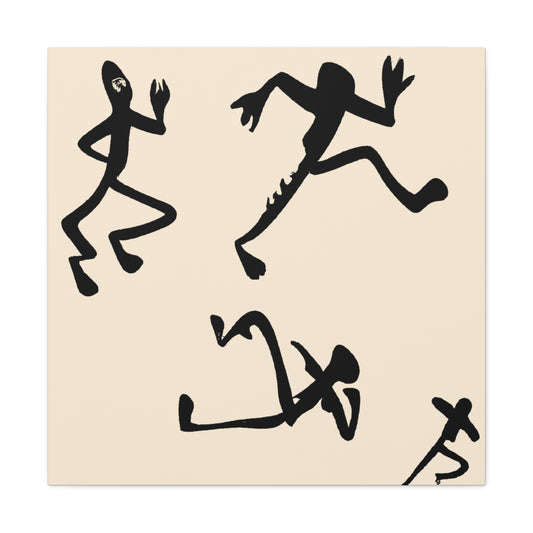 "Strength Inspired Canvas Prints by Keith Haring" by PenPencilArt