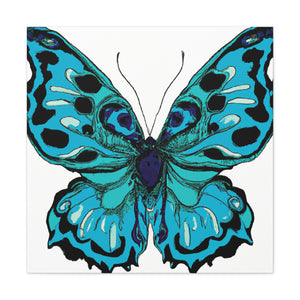 "James Gill-Inspired Blue Butterfly Canvas Prints" by PenPencilArt