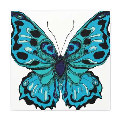 "James Gill-Inspired Blue Butterfly Canvas Prints" by PenPencilArt