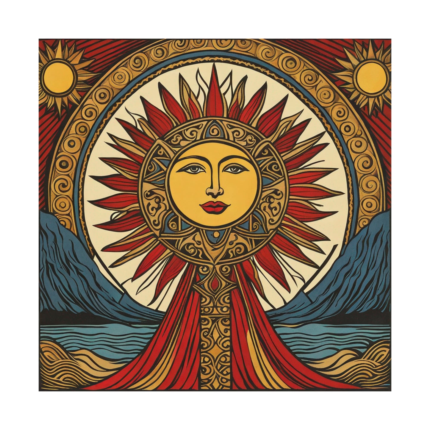 "Mel Ramos-Inspired Sun Poster Print: Brighten Up Your Space" by PenPencilArt