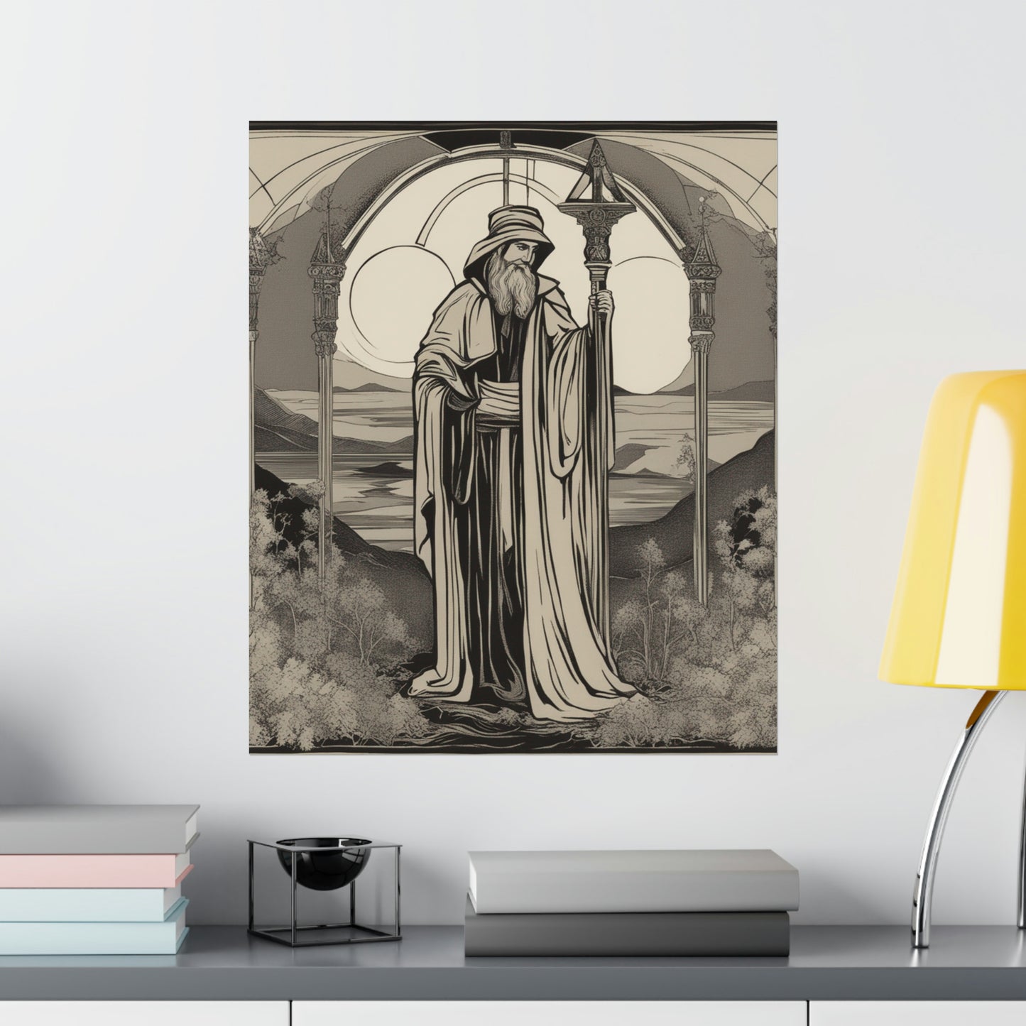 "The Hermit in a James Gill-Inspired Poster Art Print" by PenPencilArt