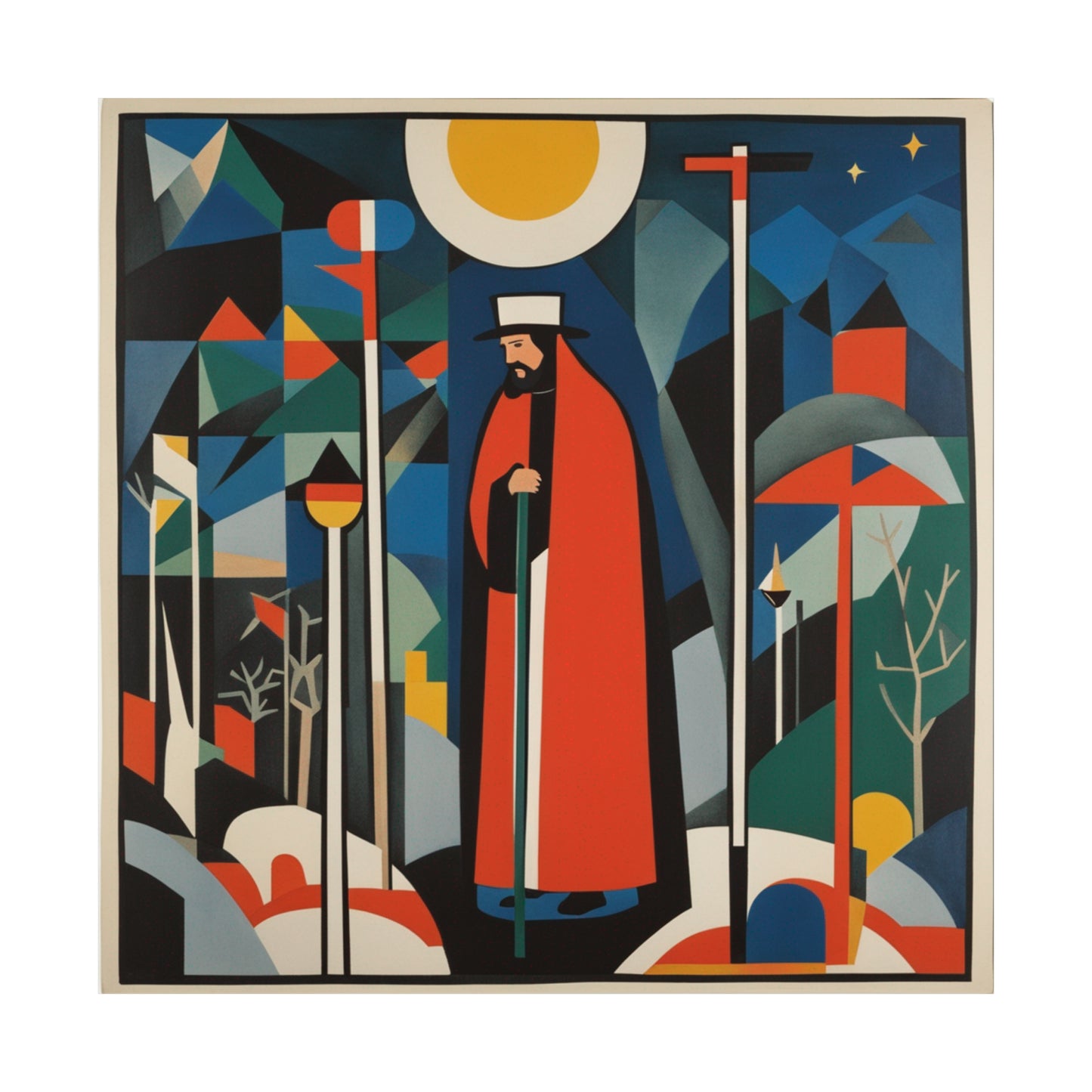 "Kazimir Malevich-Inspired The Hermitin Poster Print" by PenPencilArt