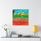 "Desert Landscape Canvas Prints Inspired by Helen Frankenthaler" by PenPencilArt