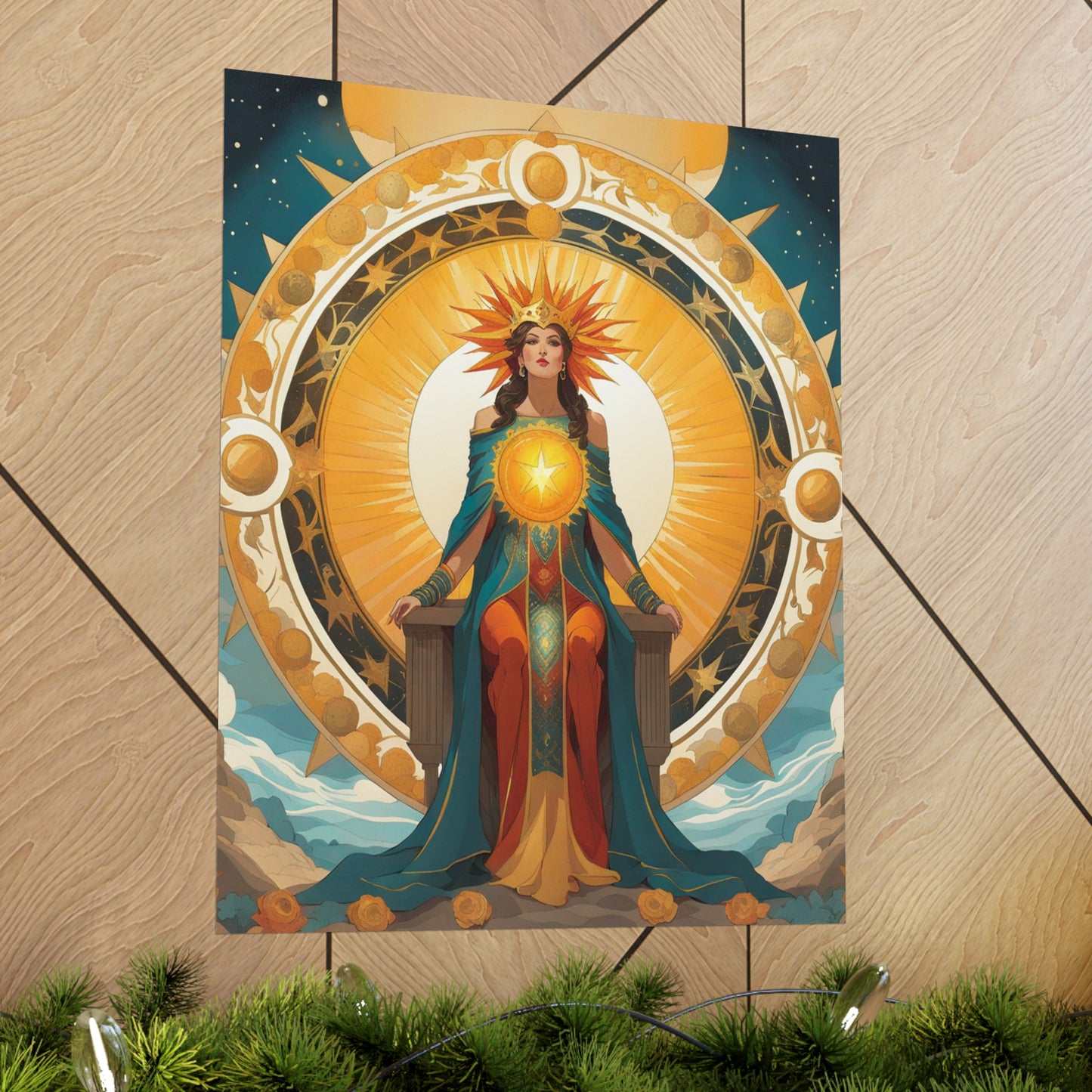 "Krenz Cushart, Kawacy & Neoism Inspired Sun Poster Print" by PenPencilArt