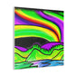 "Peter Max-Inspired Aurora Borealis Canvas Prints" by PenPencilArt