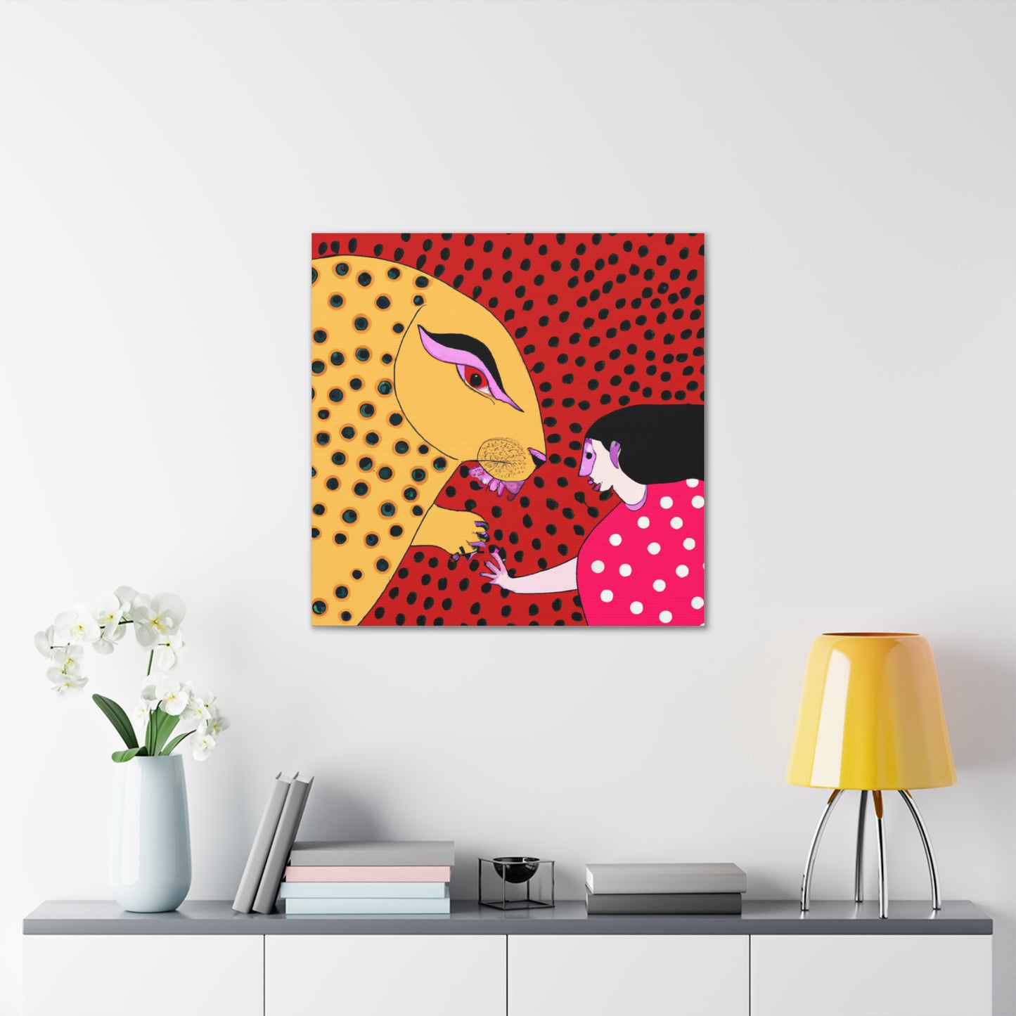 "Yayoi Kusama Inspired Strength Canvas Print" by PenPencilArt