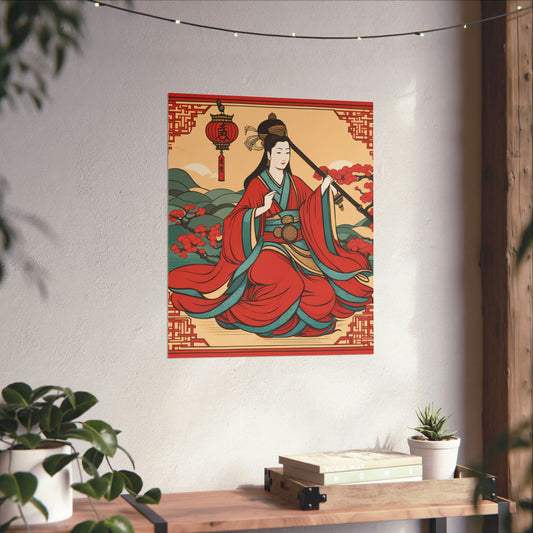 "Qiu Ying-Inspired Justice Poster Prints for Home Decor" by PenPencilArt