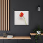 "Kazimir Malevich Inspiration: Hand-Painted Flower Canvas Print" by PenPencilArt
