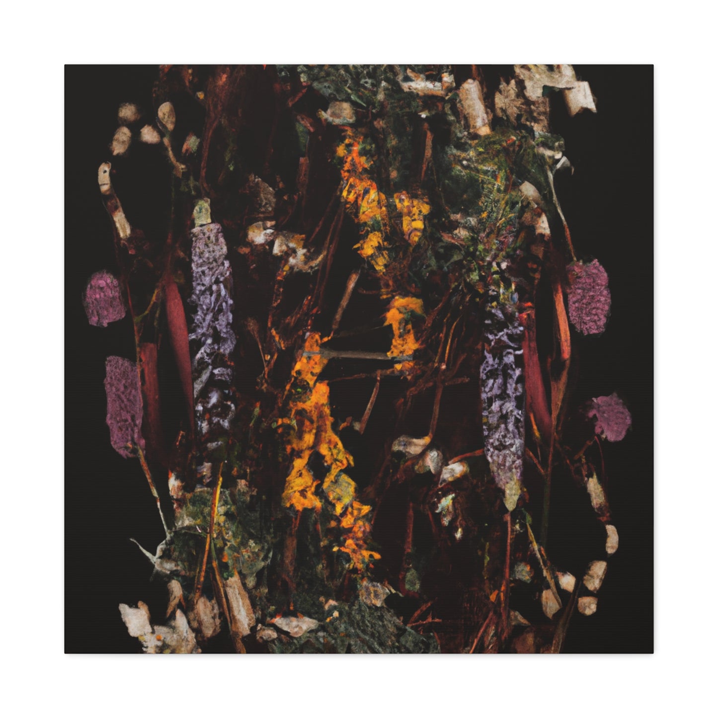"Mimmo Rotella-Inspired Flower Canvas Prints" by PenPencilArt