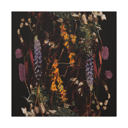 "Mimmo Rotella-Inspired Flower Canvas Prints" by PenPencilArt