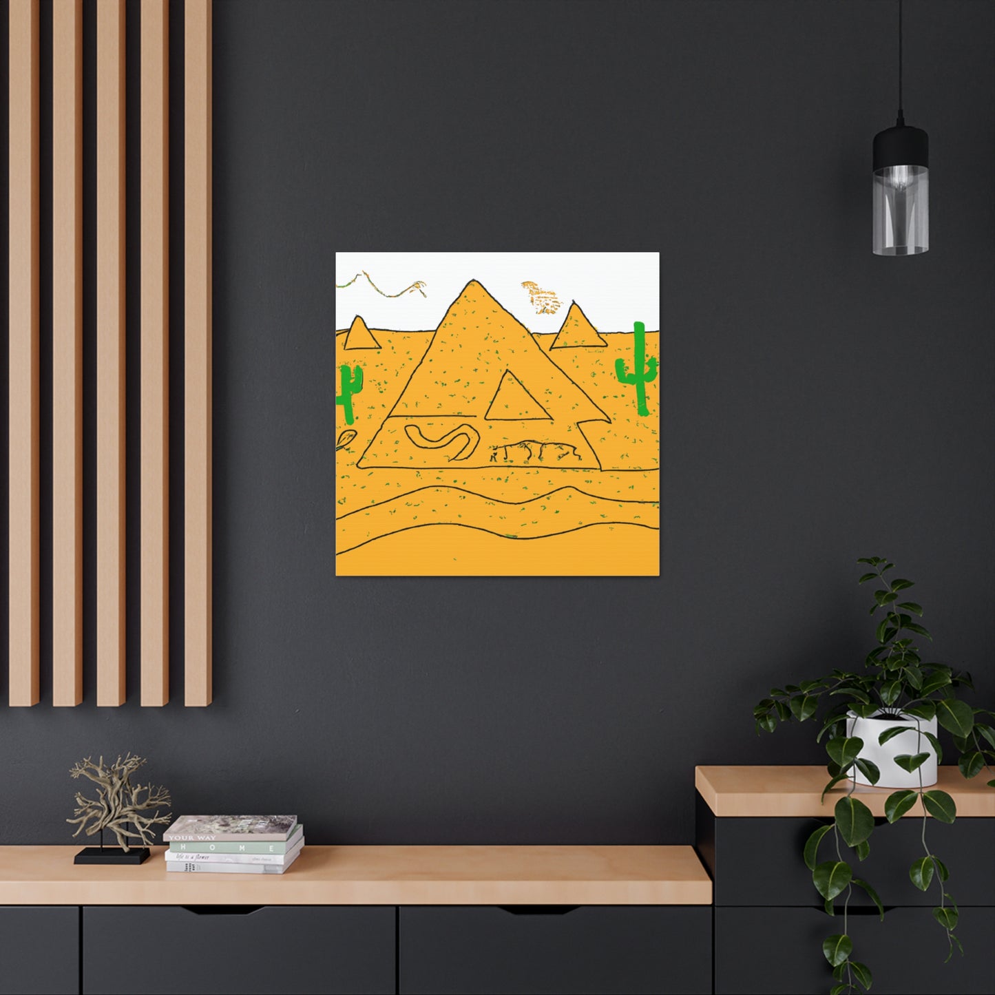 "Wild Desert Landscape Canvas Print: Inspired by Keith Haring" by PenPencilArt