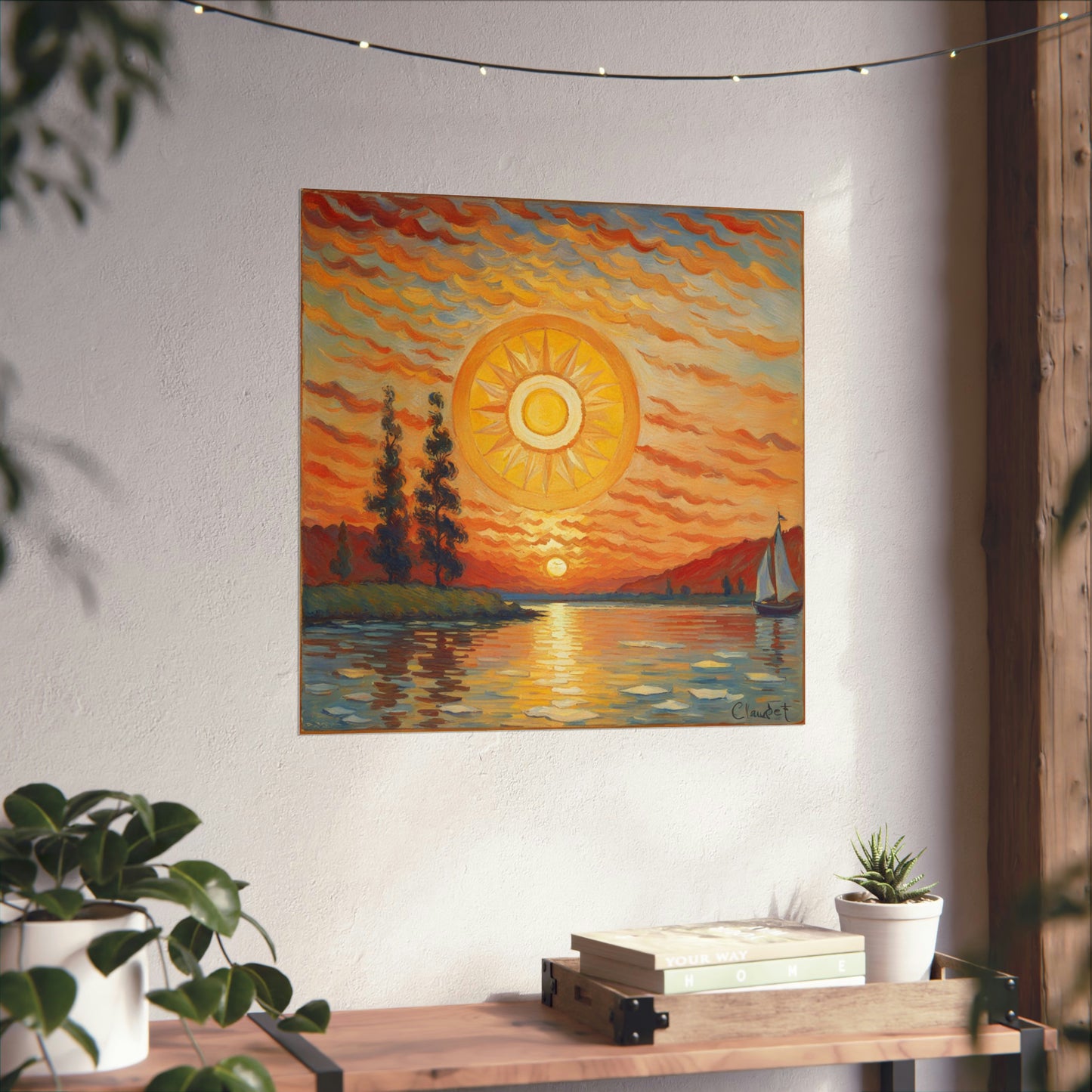 "Claude Monet-Inspired 'The Sun' Poster Print" by PenPencilArt