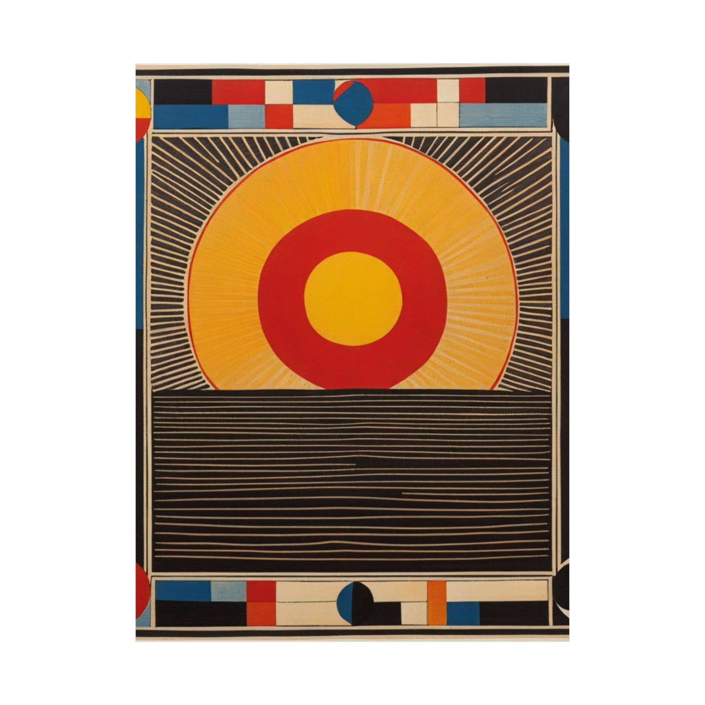 "Kazimir Malevich Style 'The Sun' Art Poster Print" by PenPencilArt