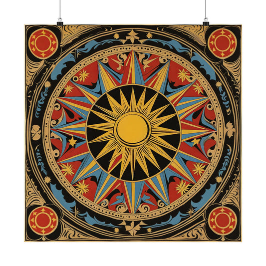 "Robert Indiana-Inspired 'The Sun' Poster Print" by PenPencilArt