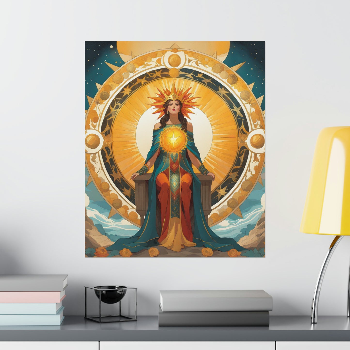 "Krenz Cushart, Kawacy & Neoism Inspired Sun Poster Print" by PenPencilArt